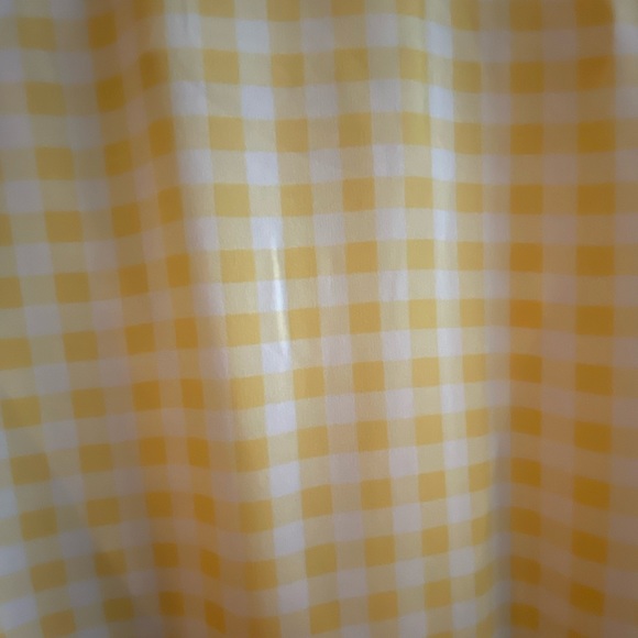 Elodie V-Neck Button Blouse Yellow /white - Picture 3 of 9